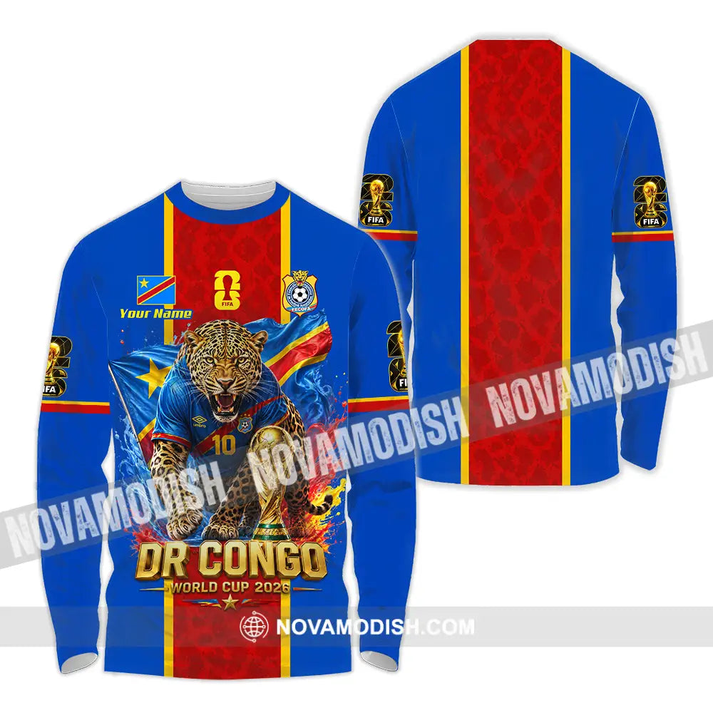 Unisex Shirt - Custom Dr Congo World Cup 2026 Shirt - Long Sleeve Shirt / S - T-shirt