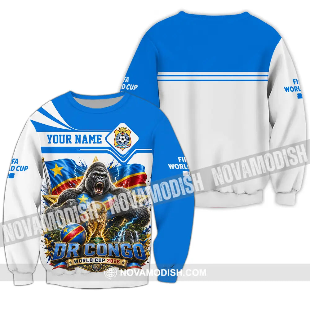 Unisex Shirt - Custom Dr Congo World Cup 2026 Shirt - Long Sleeve / S - T-shirt