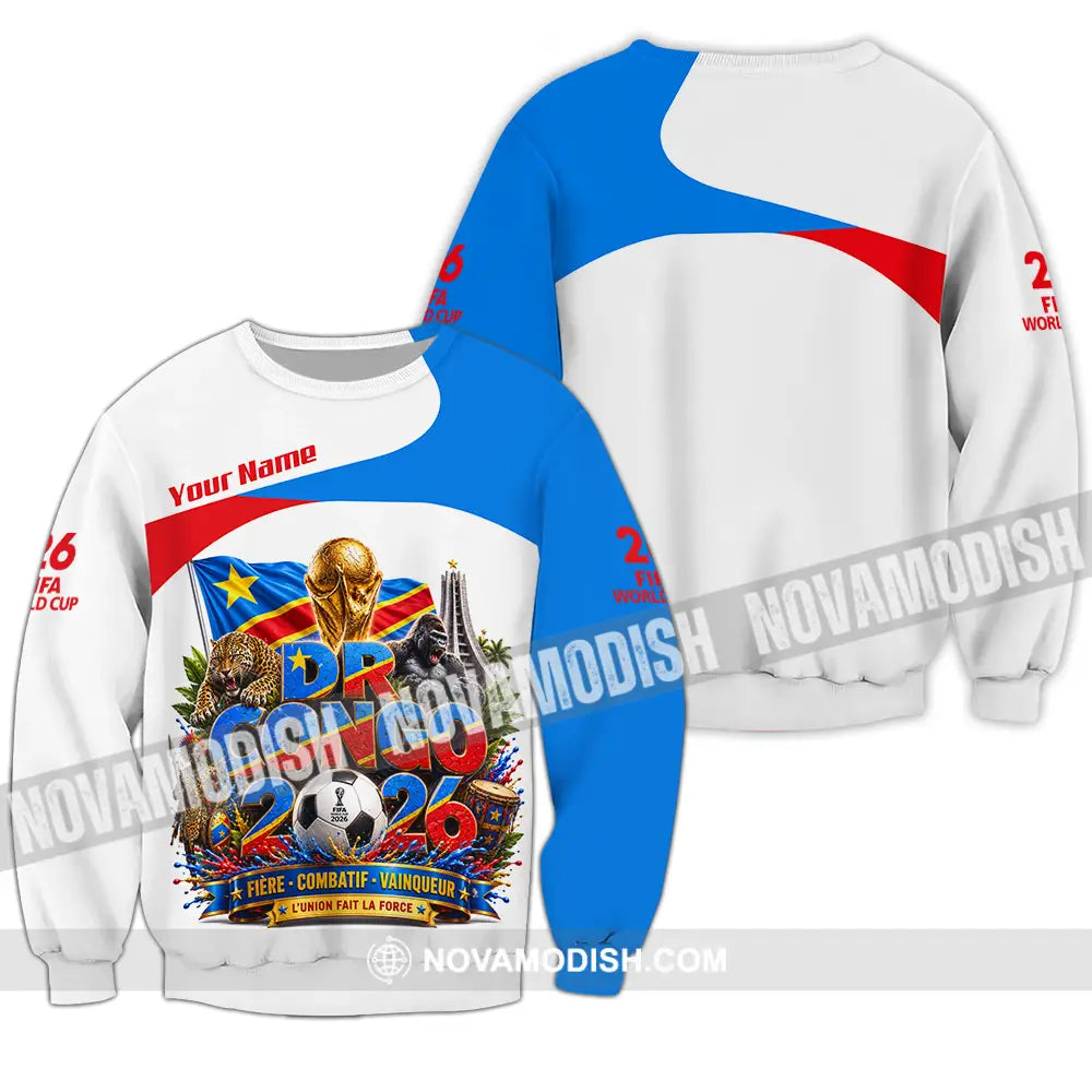 Unisex Shirt - Custom Dr Congo World Cup 2026 Shirt - Long Sleeve / S - T-shirt