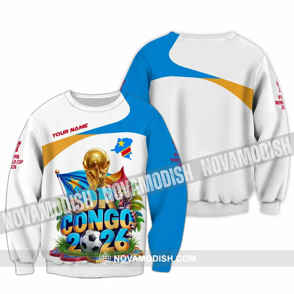 Unisex Shirt - Custom Dr Congo World Cup 2026 Shirt - Long Sleeve / S - T-shirt