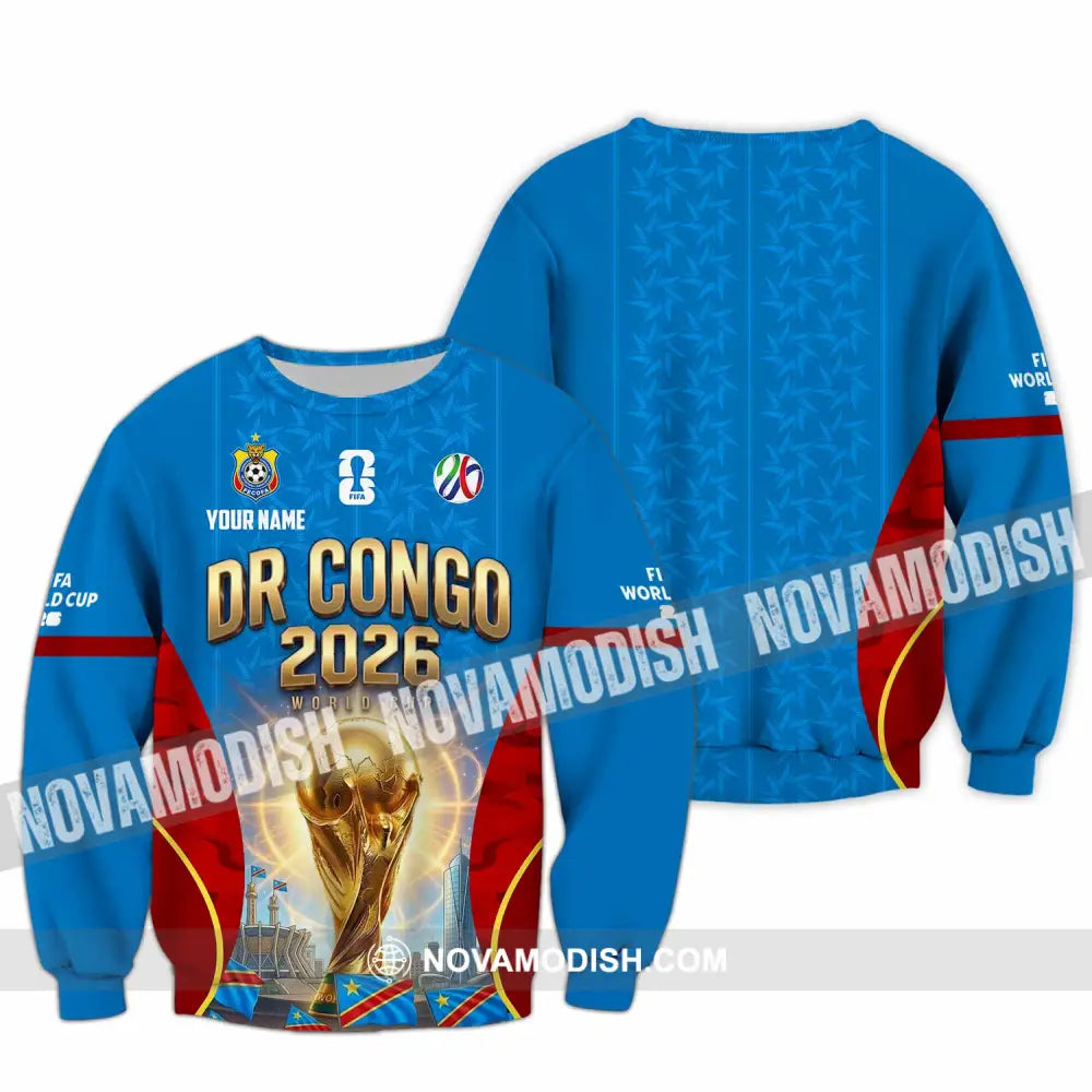 Unisex Shirt - Custom Dr Congo World Cup 2026 Shirt - Long Sleeve / S - T-shirt