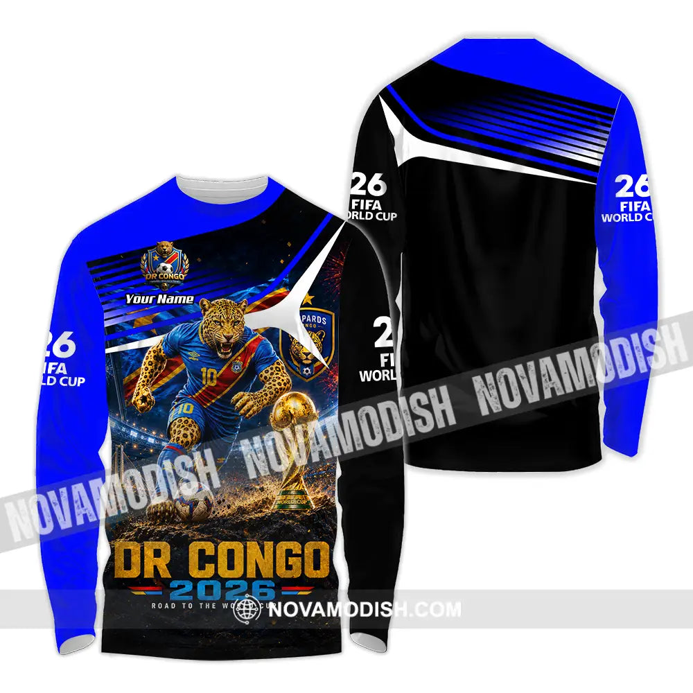 Unisex Shirt - Custom Dr Congo World Cup 2026 Shirt - Long Sleeve Shirt / S - T-shirt