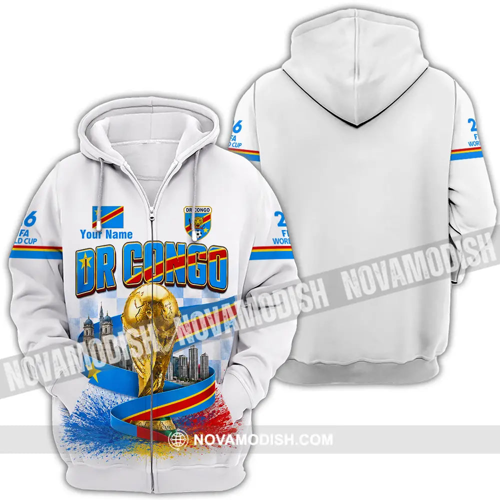 Unisex Shirt - Custom Dr Congo World Cup 2026 Shirt - Zipper Hoodie / S - T-shirt
