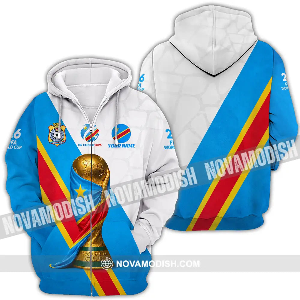 Unisex Shirt - Custom Dr Congo World Cup 2026 Shirt - Zipper Hoodie / S - T-shirt