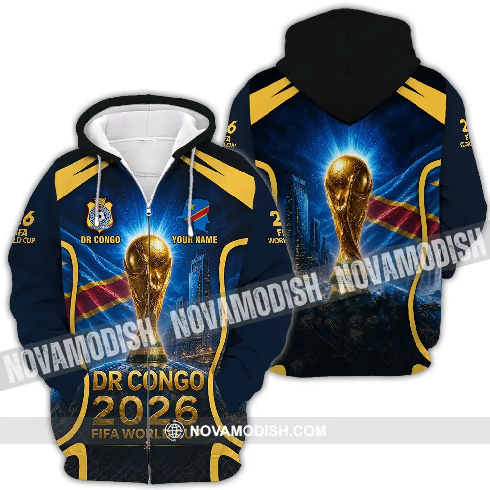 Unisex Shirt - Custom Dr Congo World Cup 2026 Shirt - Zipper Hoodie / S - T-shirt