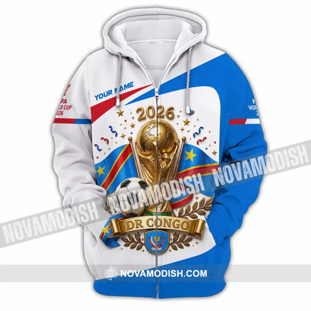 Unisex Shirt - Custom Dr Congo World Cup 2026 Shirt - Zipper Hoodie / S - T-shirt