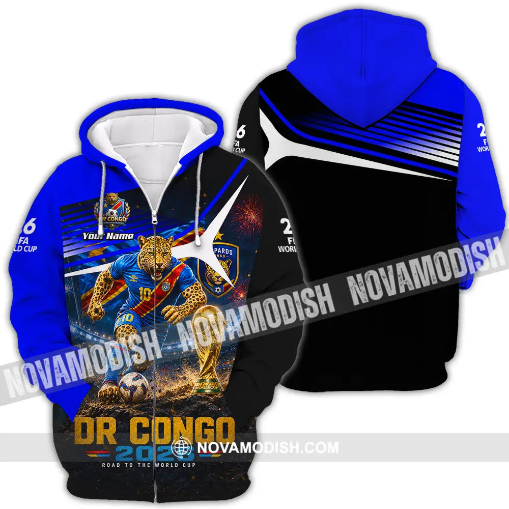 Unisex Shirt - Custom Dr Congo World Cup 2026 Shirt - Zipper Hoodie / S - T-shirt