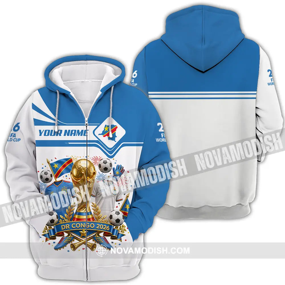 Unisex Shirt - Custom Dr Congo World Cup 2026 Shirt - Zipper Hoodie / S - T-shirt