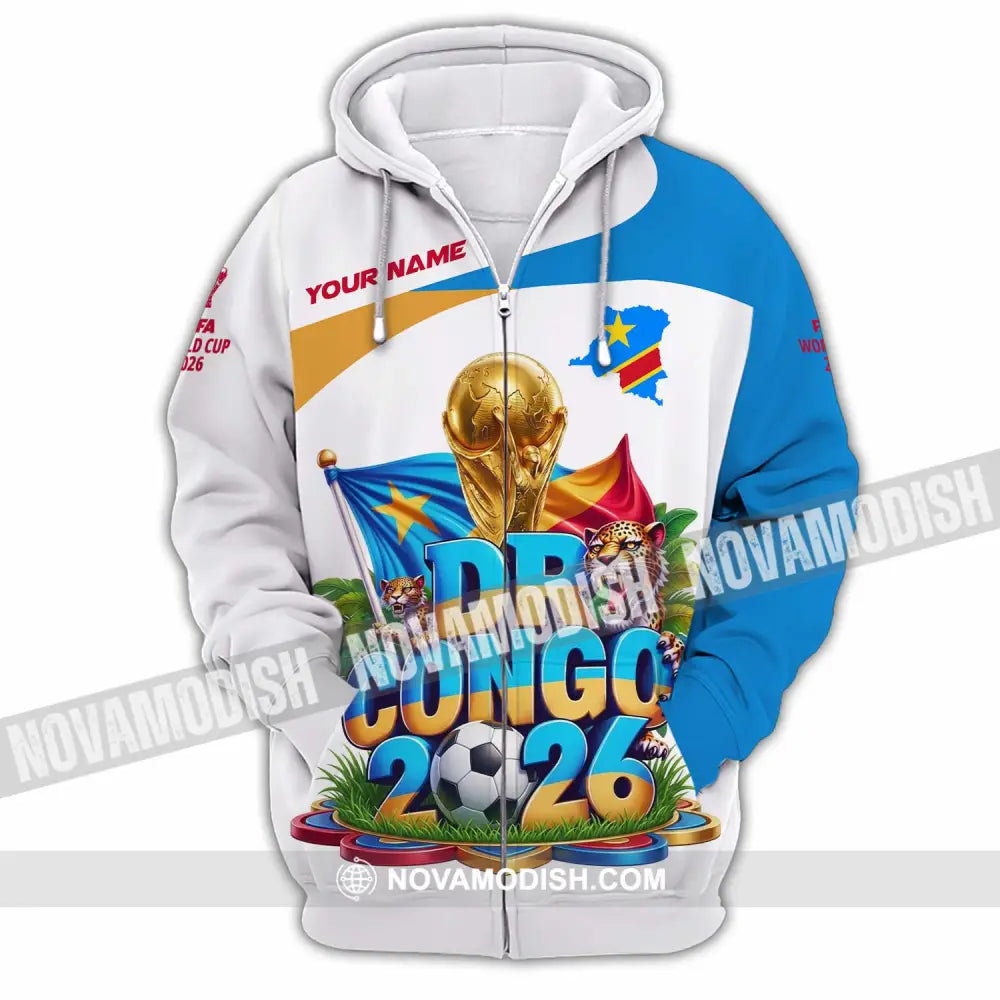 Unisex Shirt - Custom Dr Congo World Cup 2026 Shirt - Zipper Hoodie / S - T-shirt