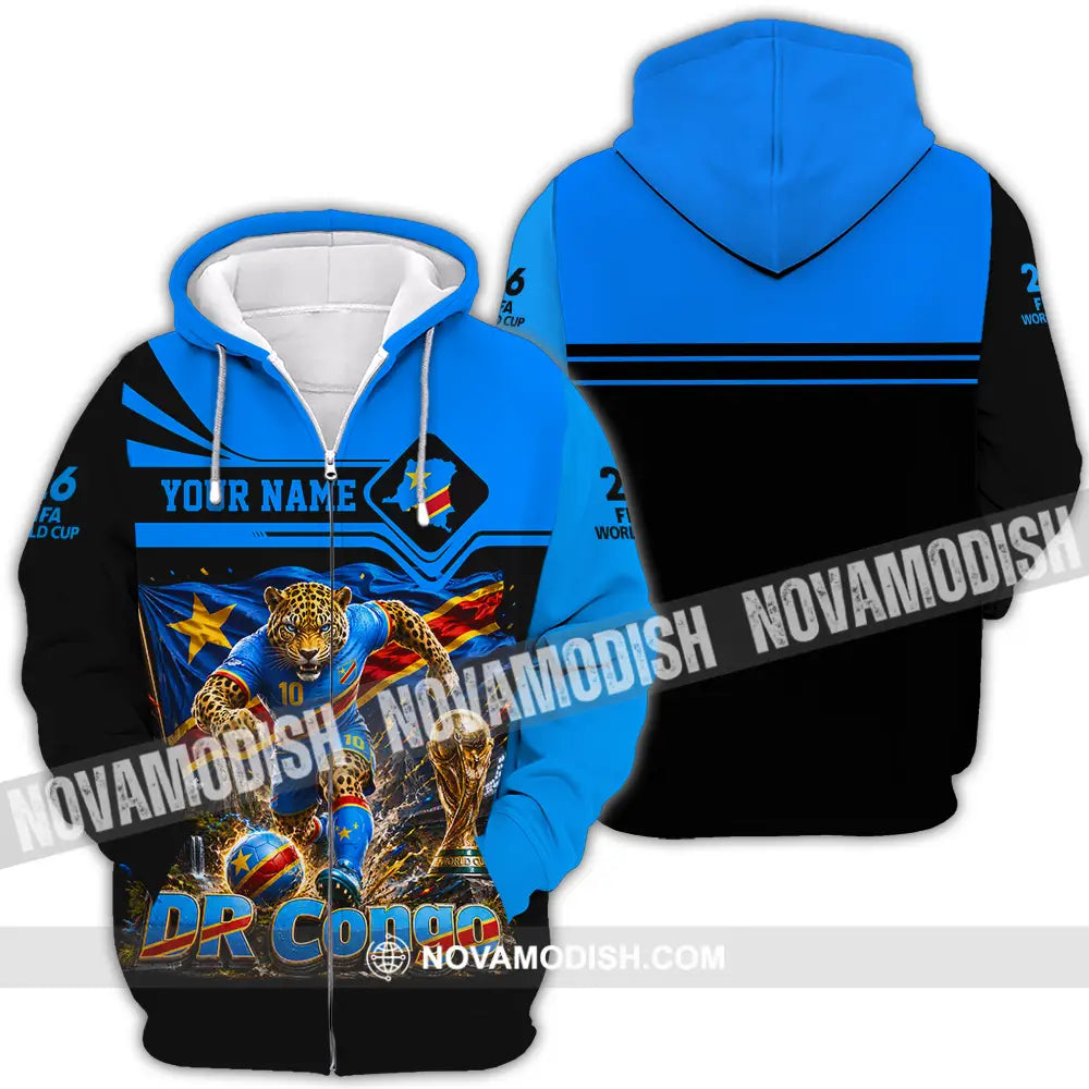 Unisex Shirt - Custom Dr Congo World Cup 2026 Shirt - Zipper Hoodie / S - T-shirt