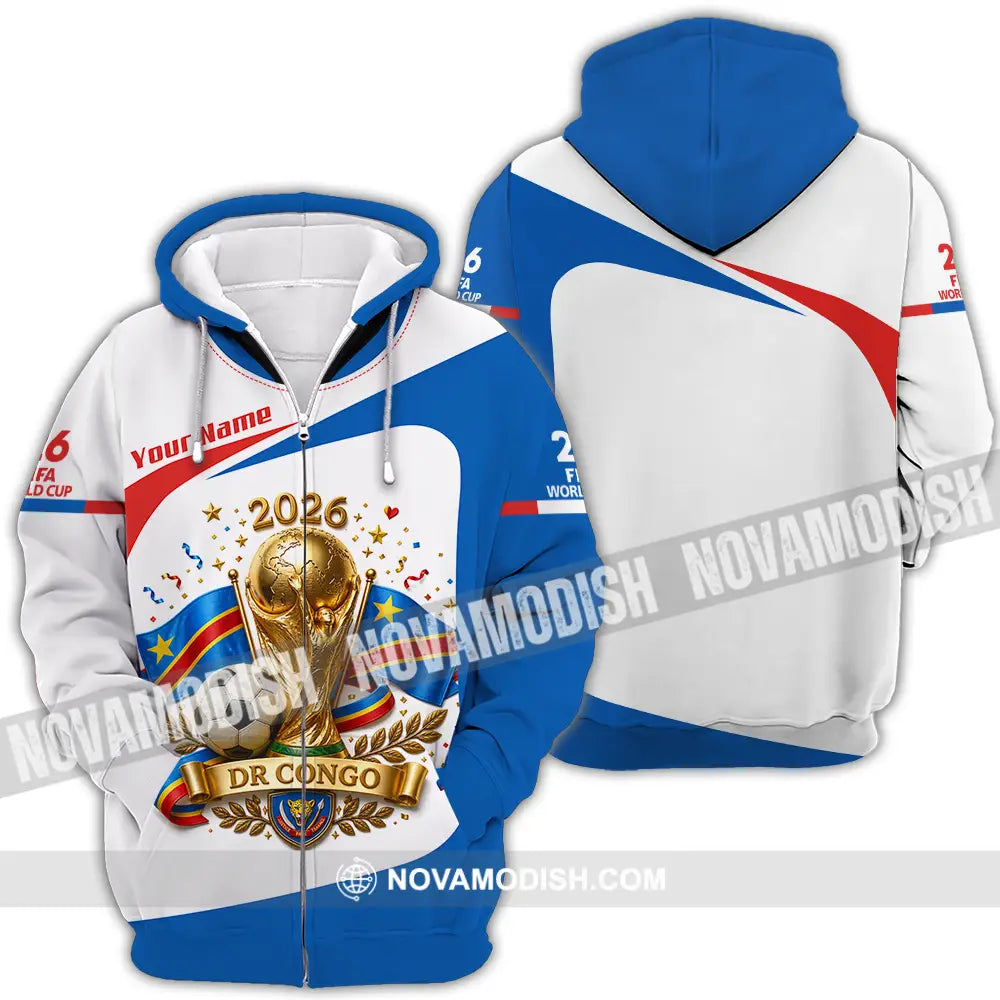 Unisex Shirt - Custom Dr Congo World Cup 2026 Shirt - Zipper Hoodie / S - T-shirt