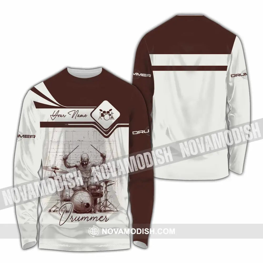 Unisex Shirt - Custom Drummer Shirt - Long Sleeve Shirt / S - T-shirt
