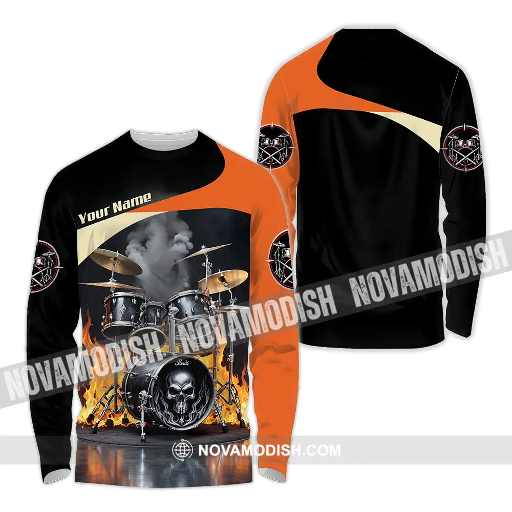 Unisex Shirt - Custom Drummer Shirt - Long Sleeve Shirt / S - T-shirt