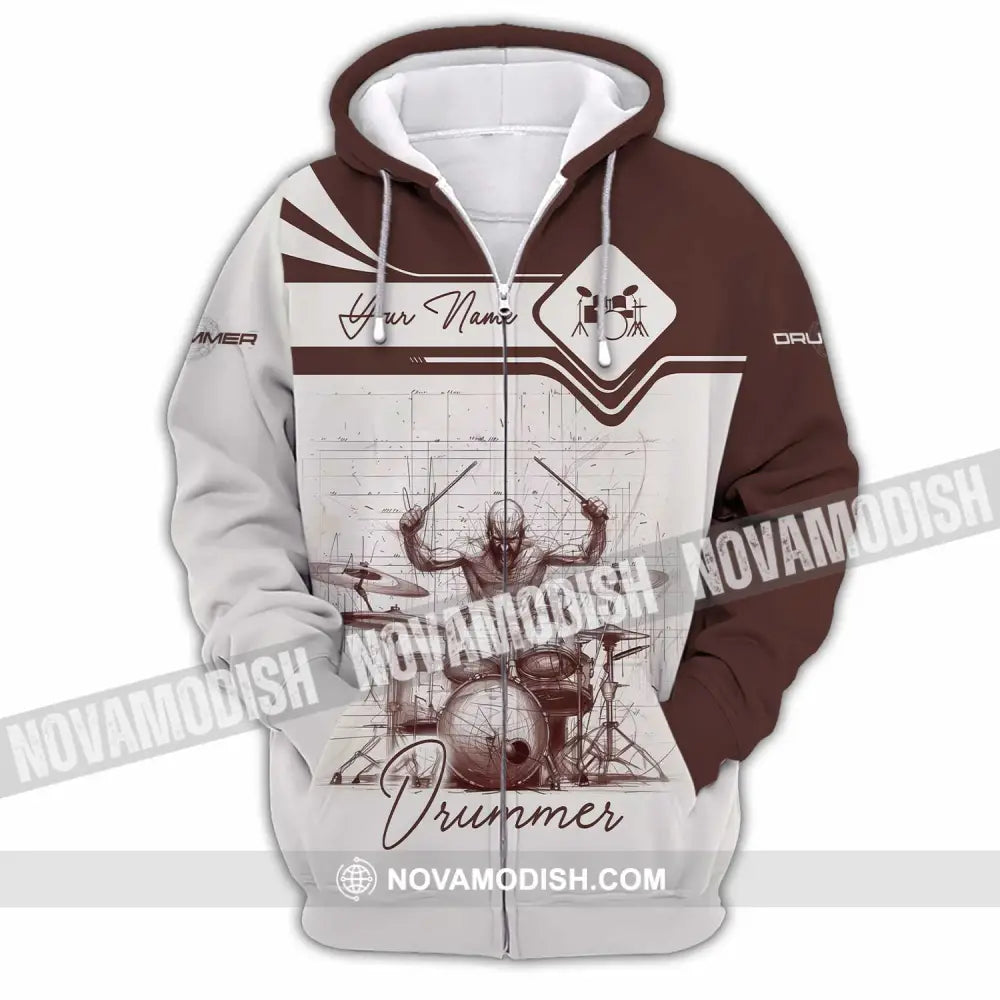 Unisex Shirt - Custom Drummer Shirt - Zipper Hoodie / S - T-shirt