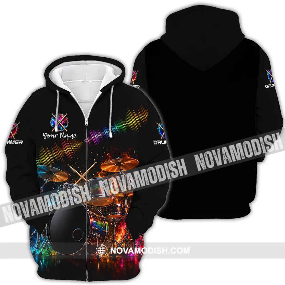 Unisex Shirt - Custom Drummer Shirt - Zipper Hoodie / S - T-shirt