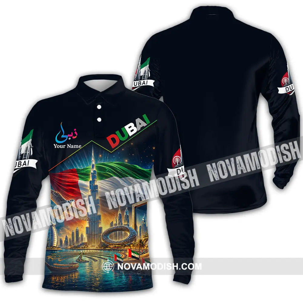 Unisex Shirt - Custom Dubai Shirt - Long Sleeve Polo / S - T-shirt