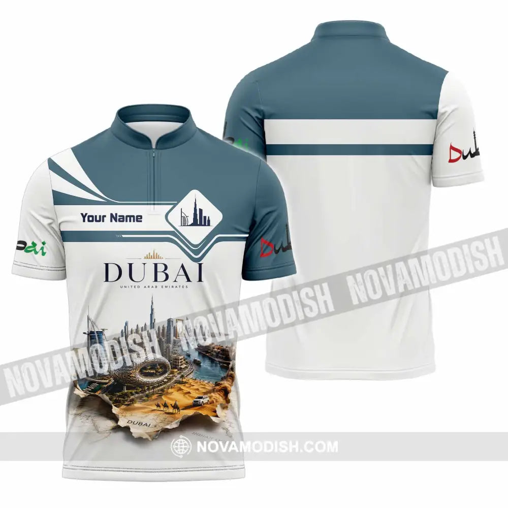 Unisex Shirt - Custom Dubai Shirt - Zipper Polo Shirt / S - T-shirt