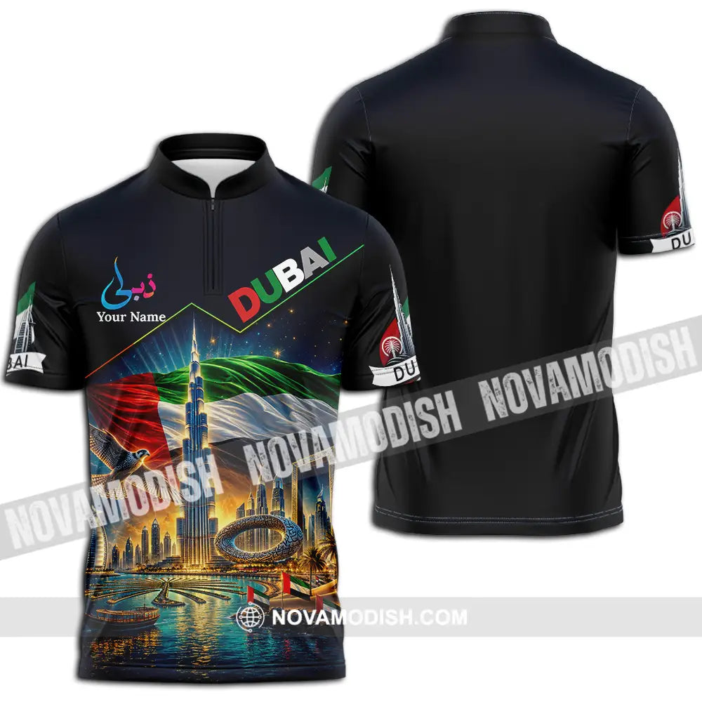 Unisex Shirt - Custom Dubai Shirt - Zipper Polo Shirt / S - T-shirt