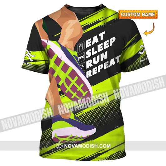 Unisex Shirt - Custom Eat Sleep Run Repeat 3D Shirt T-shirt