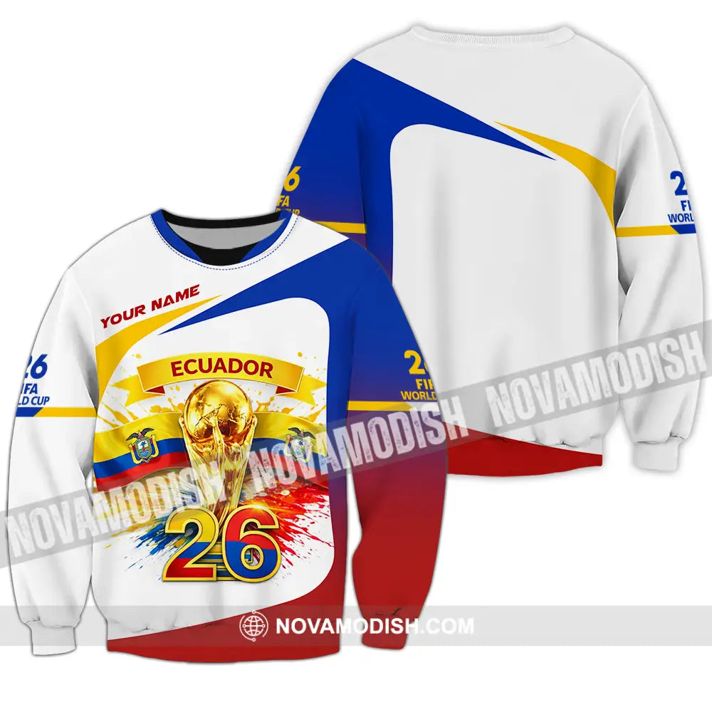 Unisex Shirt - Custom Ecuador World Cup 2026 3D Shirt - Long Sleeve / S - T-shirt
