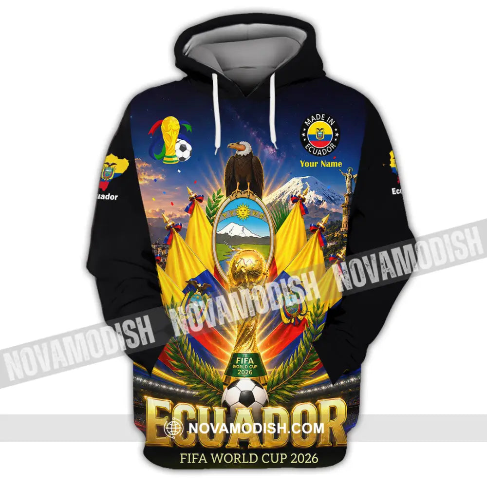 Unisex Shirt - Custom Ecuador World Cup 2026 Shirt - Hoodie / S - T-shirt
