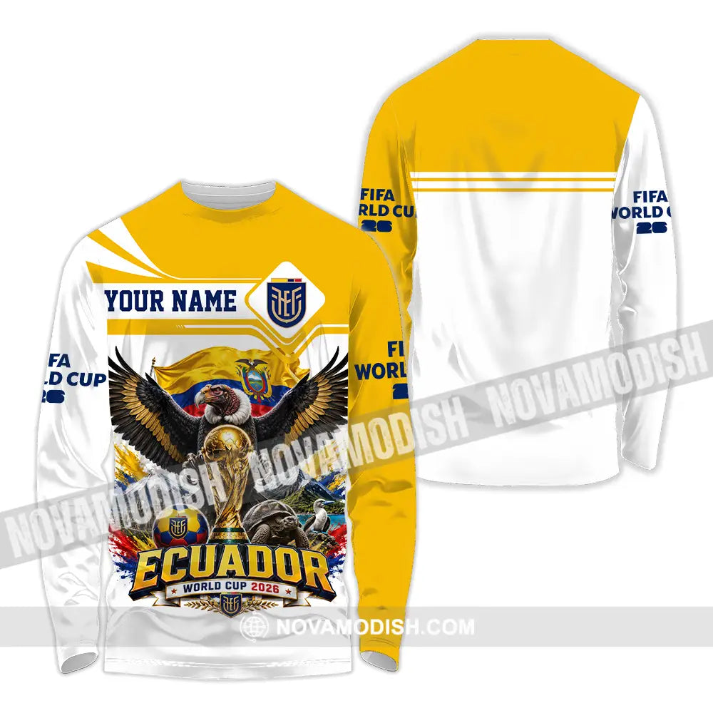 Unisex Shirt - Custom Ecuador World Cup 2026 Shirt - Long Sleeve Shirt / S - T-shirt