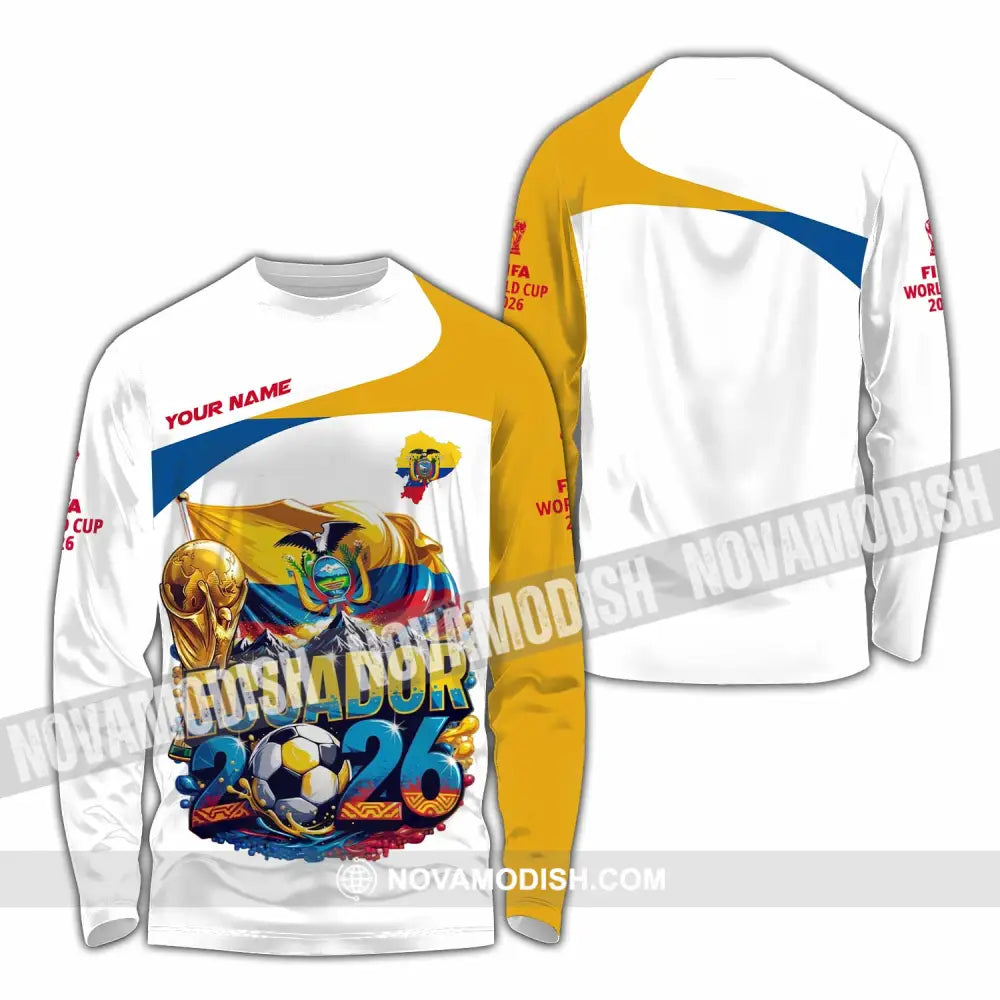 Unisex Shirt - Custom Ecuador World Cup 2026 Shirt - Long Sleeve Shirt / S - T-shirt