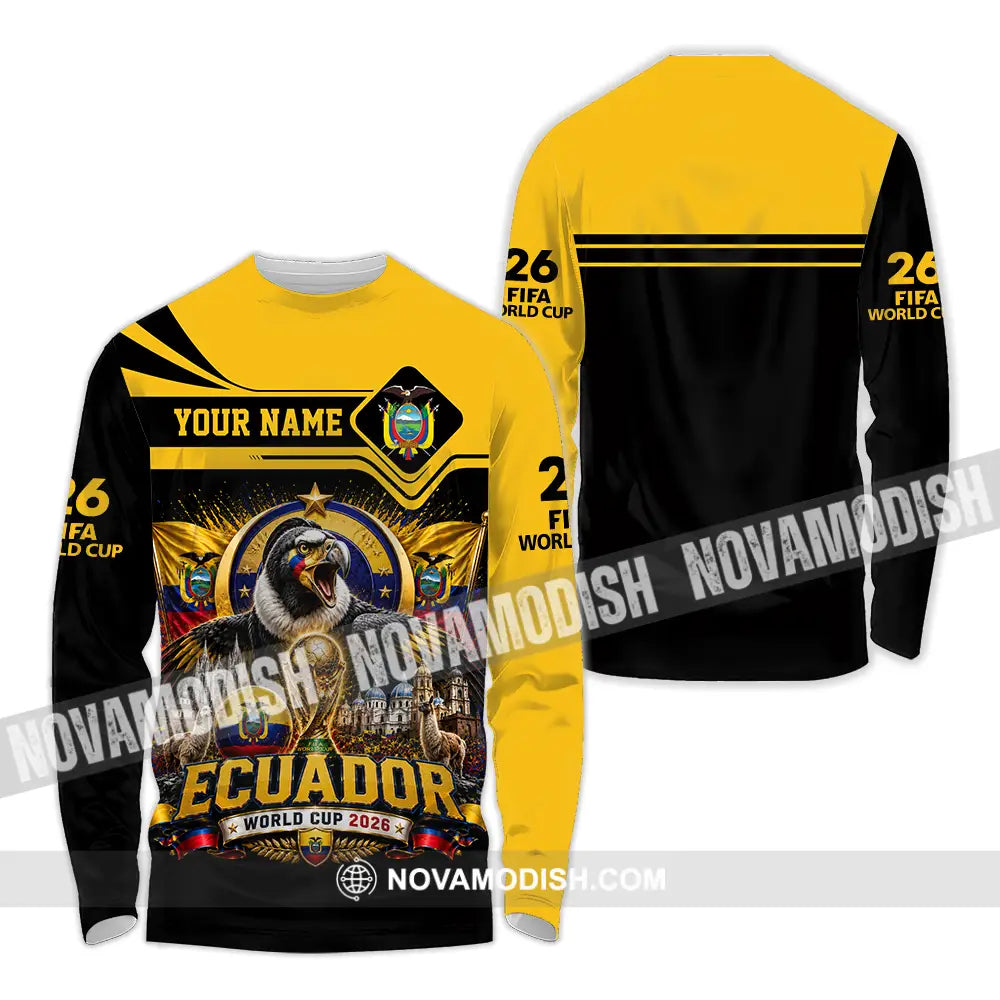 Unisex Shirt - Custom Ecuador World Cup 2026 Shirt - Long Sleeve Shirt / S - T-shirt