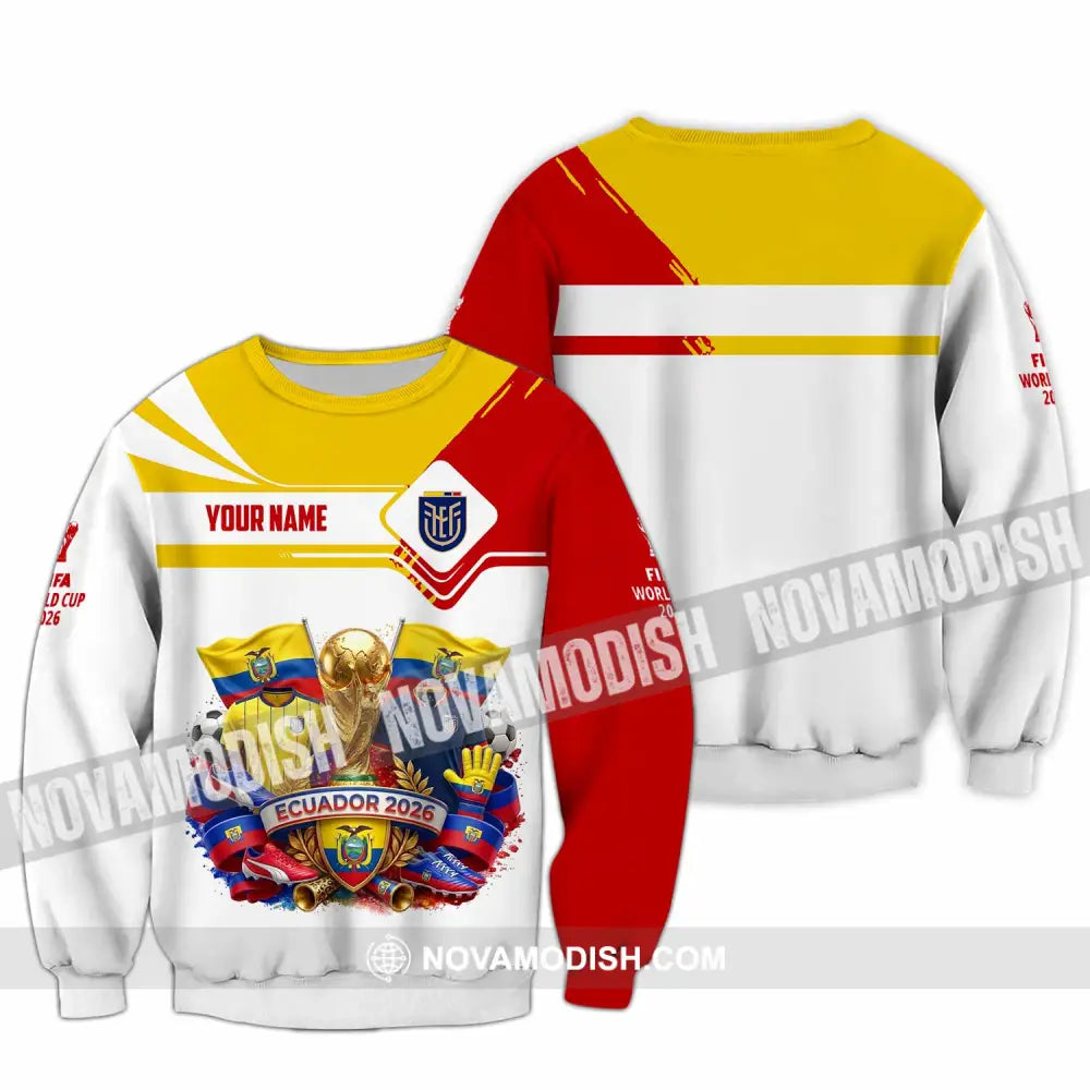 Unisex Shirt - Custom Ecuador World Cup 2026 Shirt - Long Sleeve / S - T-shirt