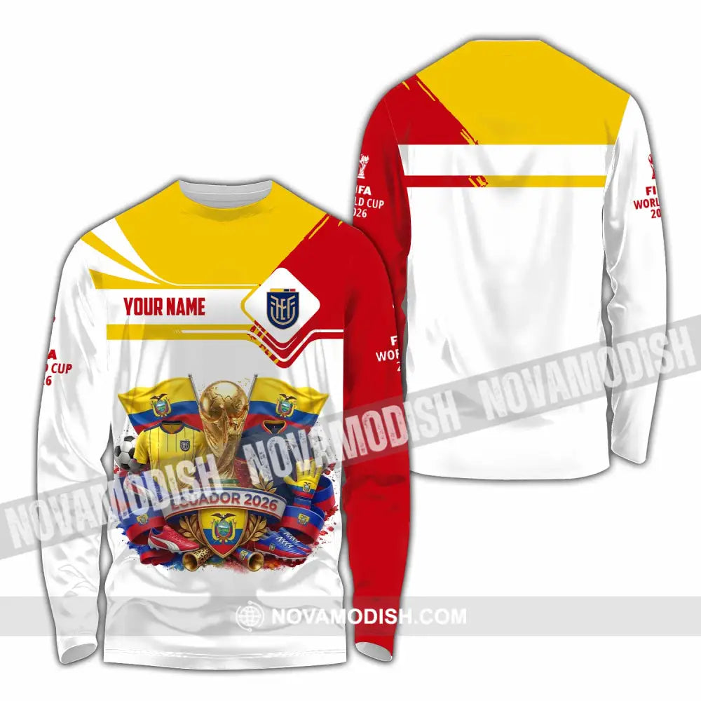 Unisex Shirt - Custom Ecuador World Cup 2026 Shirt - Long Sleeve Shirt / S - T-shirt