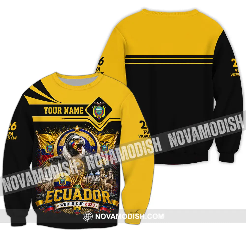 Unisex Shirt - Custom Ecuador World Cup 2026 Shirt - Long Sleeve / S - T-shirt