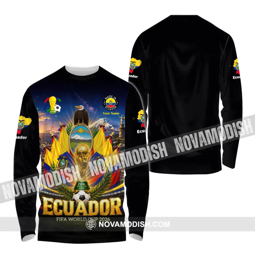 Unisex Shirt - Custom Ecuador World Cup 2026 Shirt - Long Sleeve Shirt / S - T-shirt