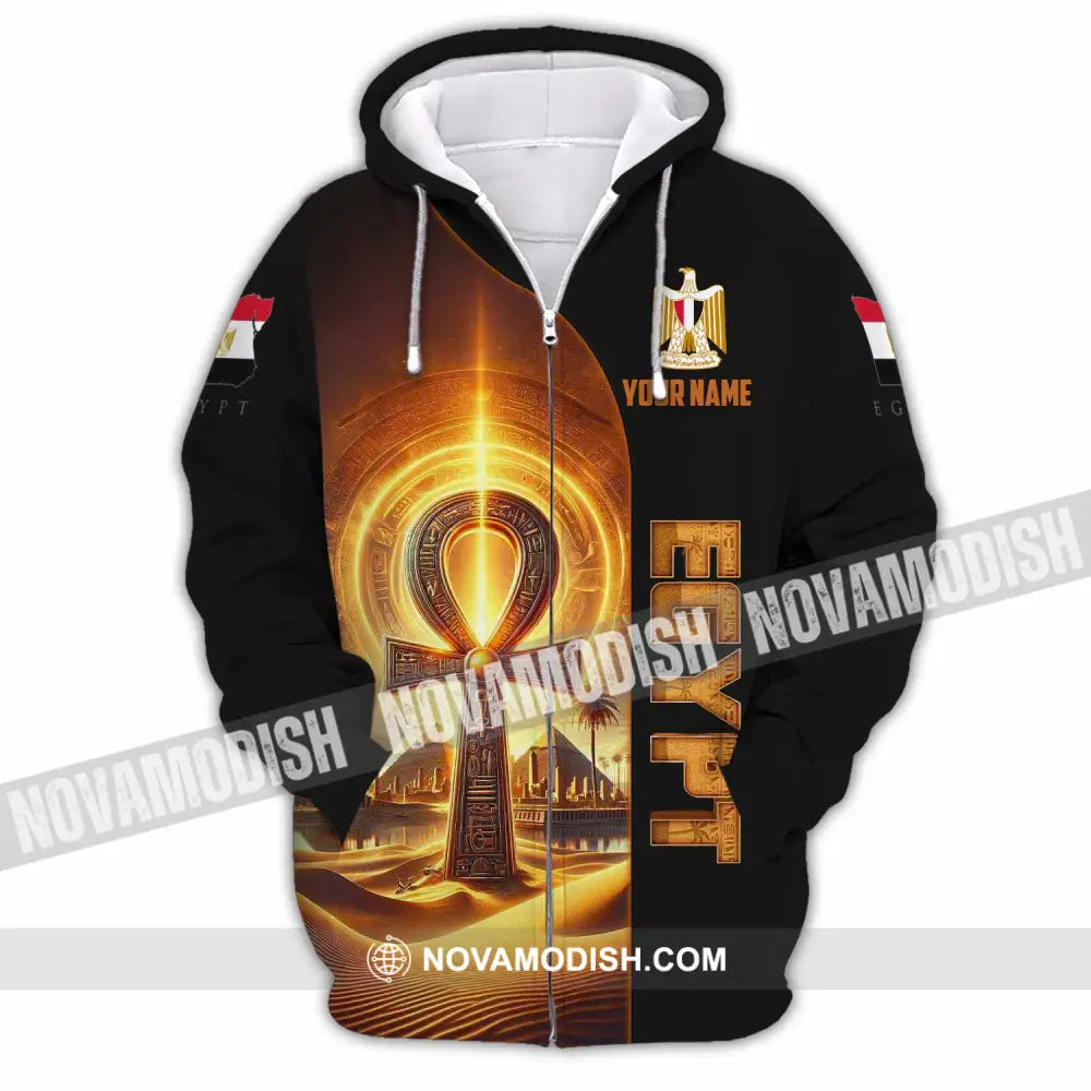 Unisex Shirt - Custom Egypt Shirt Zipper Hoodie / S T-shirt