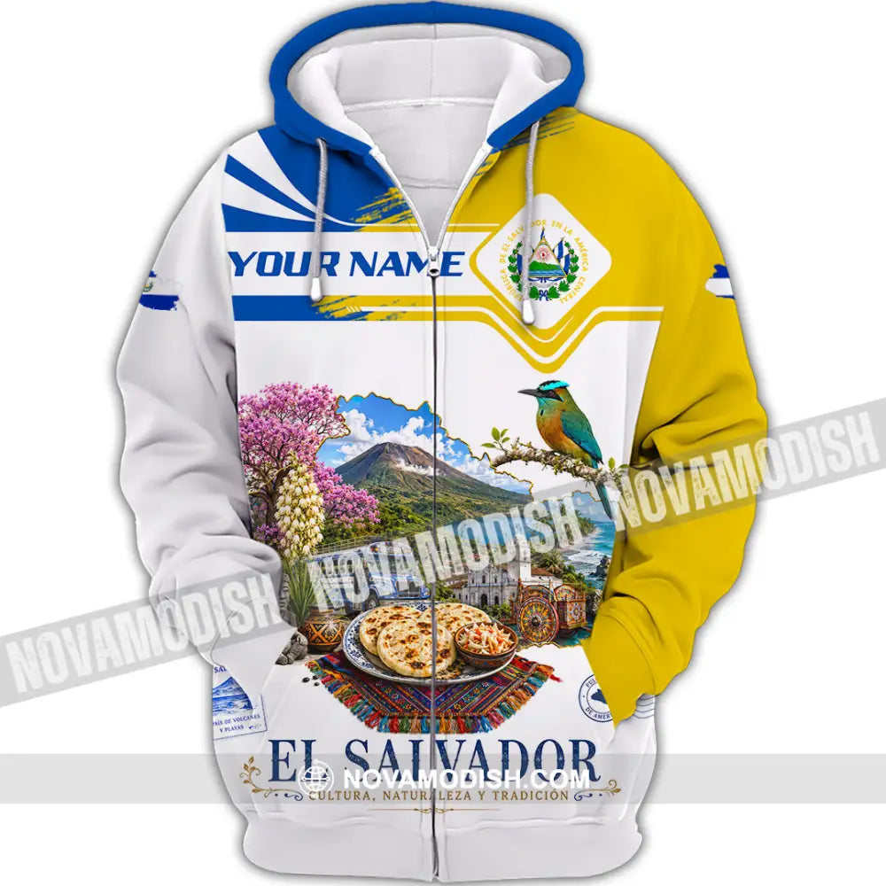 Unisex Shirt - Custom El Salvador Shirt - Zipper Hoodie / S - T-shirt