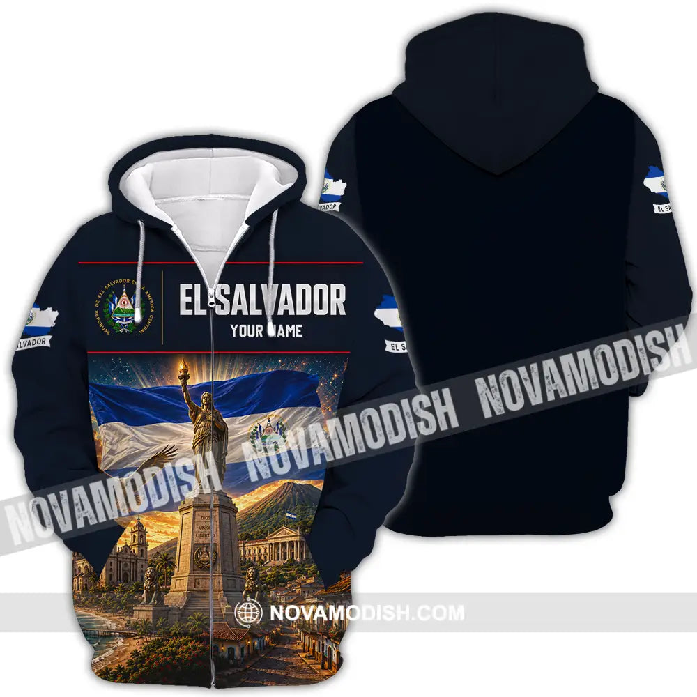 Unisex Shirt - Custom El Salvador Shirt - Zipper Hoodie / S - T-shirt