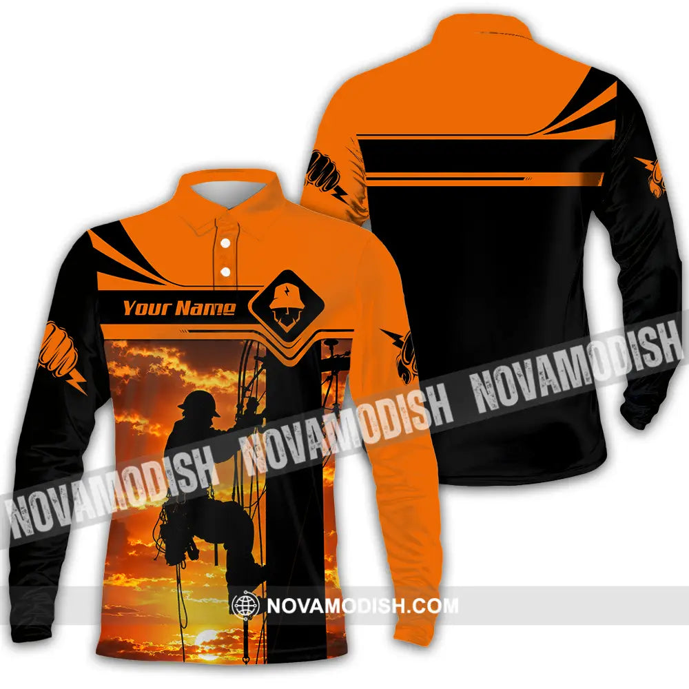Unisex Shirt - Custom Electrician Shirt - Long Sleeve Polo / S - T-shirt