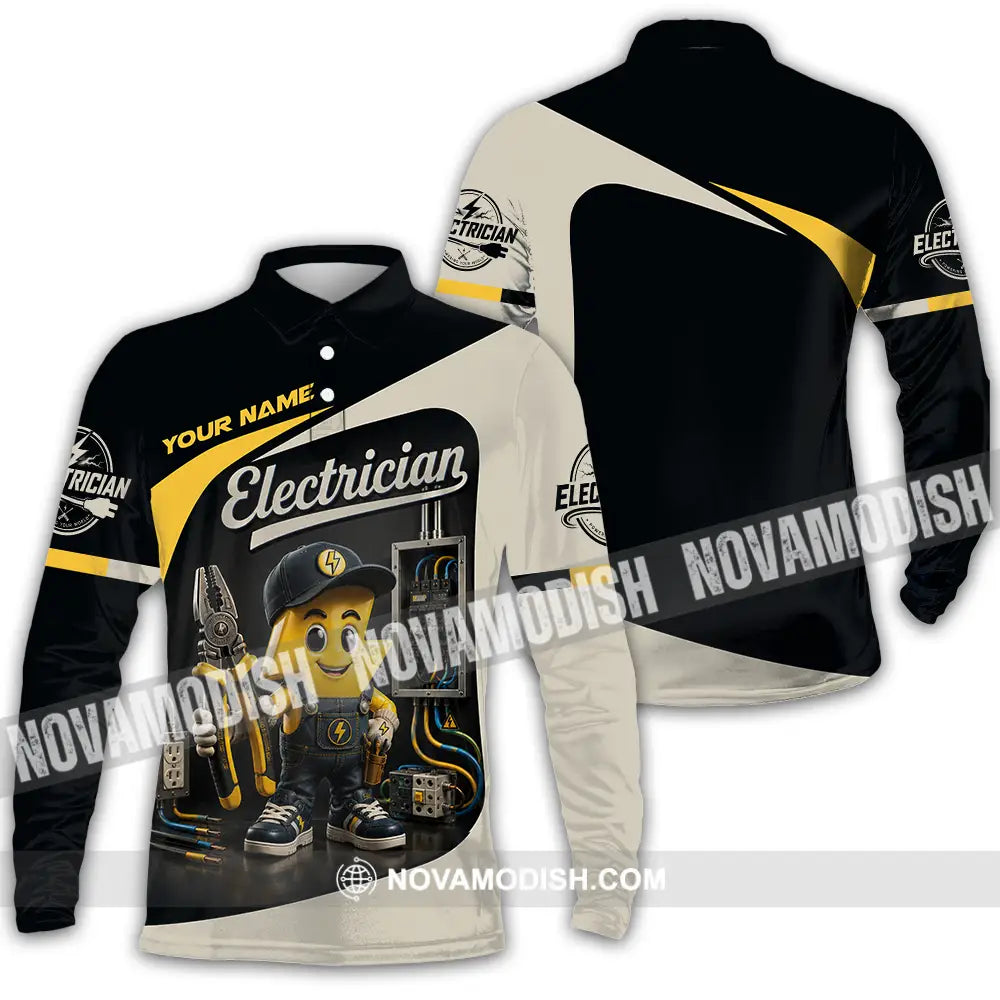 Unisex Shirt - Custom Electrician Shirt - Long Sleeve Polo / S - T-shirt