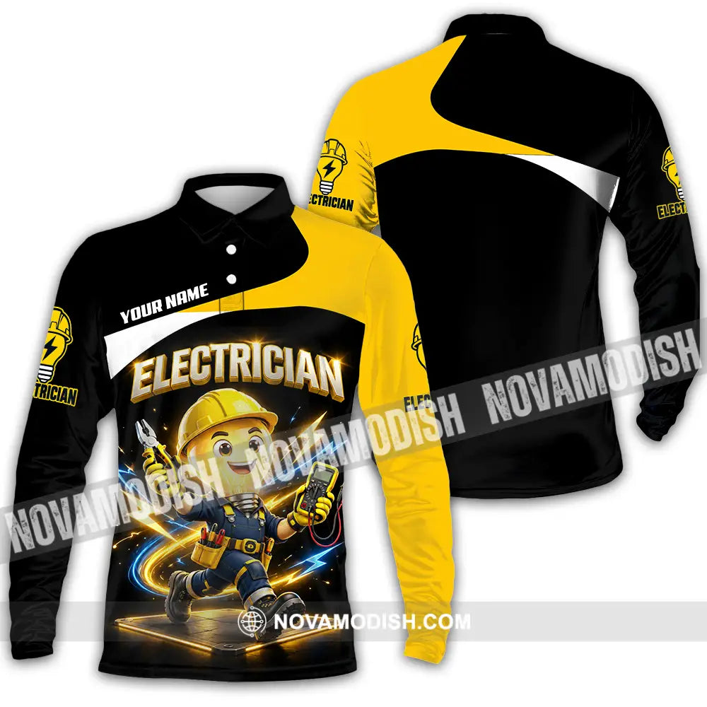 Unisex Shirt - Custom Electrician Shirt - Long Sleeve Polo / S - T-shirt