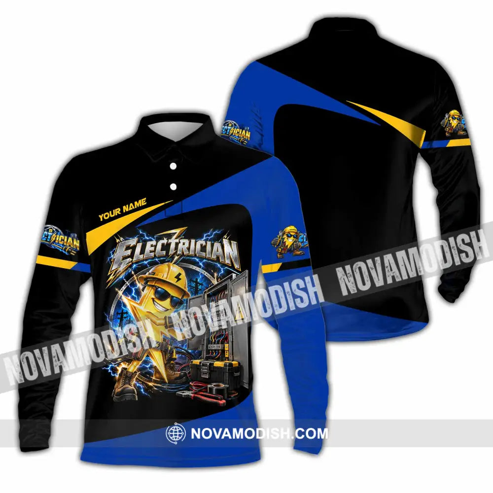 Unisex Shirt - Custom Electrician Shirt - Long Sleeve Polo / S - T-shirt