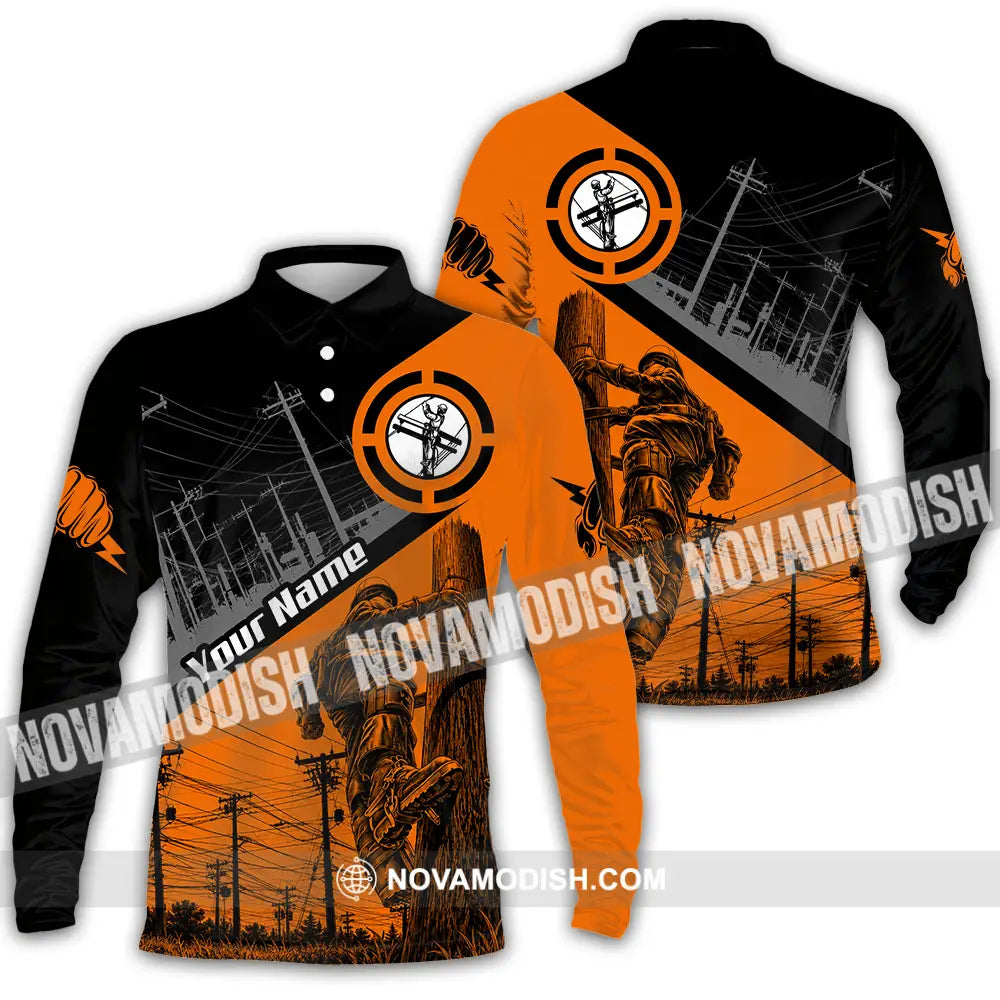 Unisex Shirt - Custom Electrician Shirt - Long Sleeve Polo / S - T-shirt