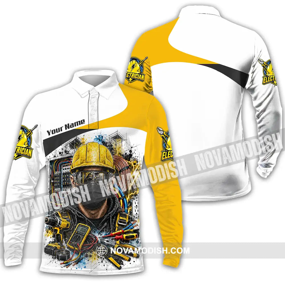 Unisex Shirt - Custom Electrician Shirt - Long Sleeve Polo / S - T-shirt