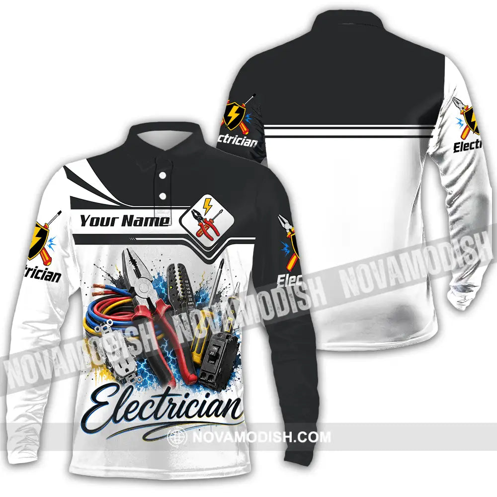 Unisex Shirt - Custom Electrician Shirt - Long Sleeve Polo / S - T-shirt
