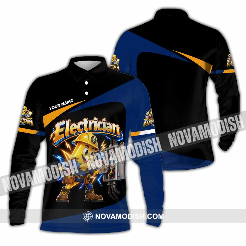 Unisex Shirt - Custom Electrician Shirt - Long Sleeve Polo / S - T-shirt