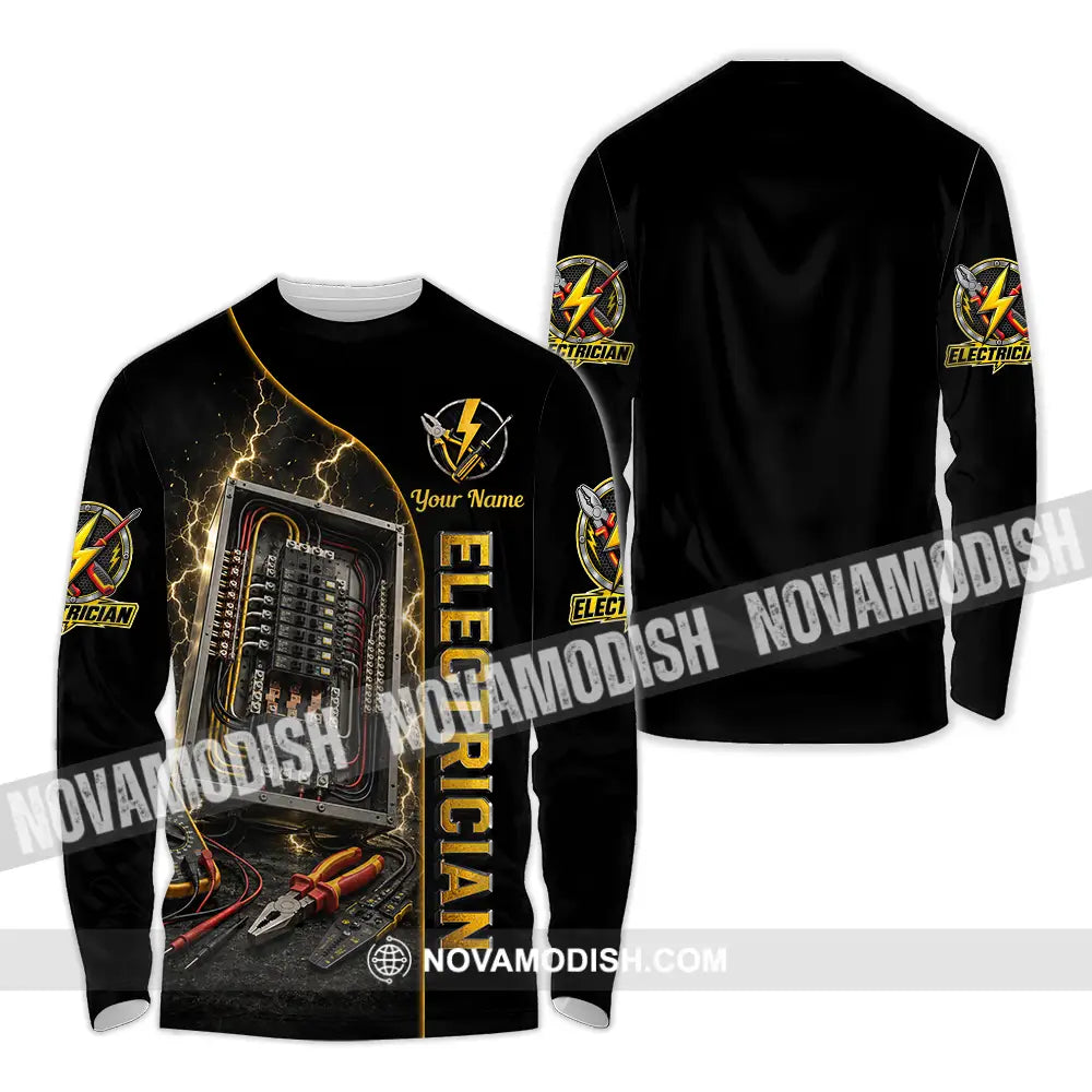 Unisex Shirt - Custom Electrician Shirt - Long Sleeve Shirt / S - T-shirt