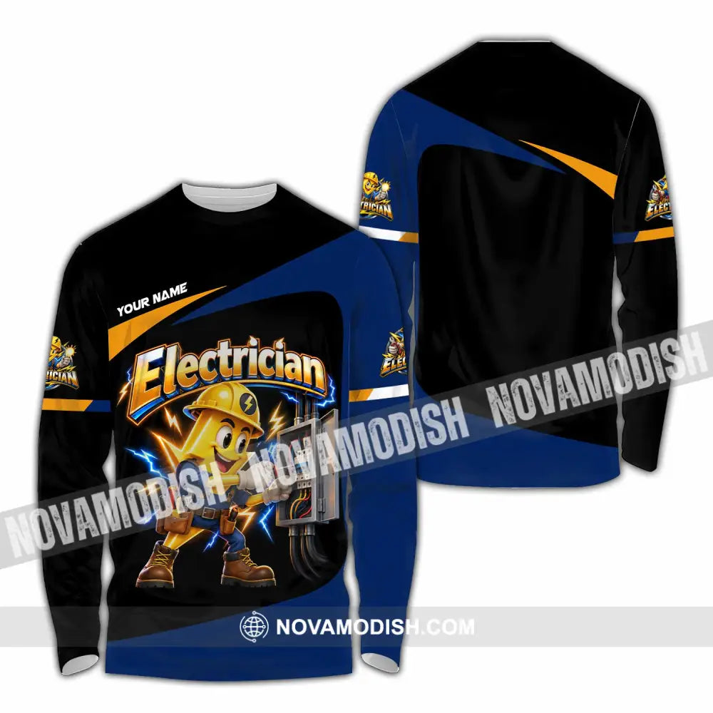 Unisex Shirt - Custom Electrician Shirt - Long Sleeve Shirt / S - T-shirt
