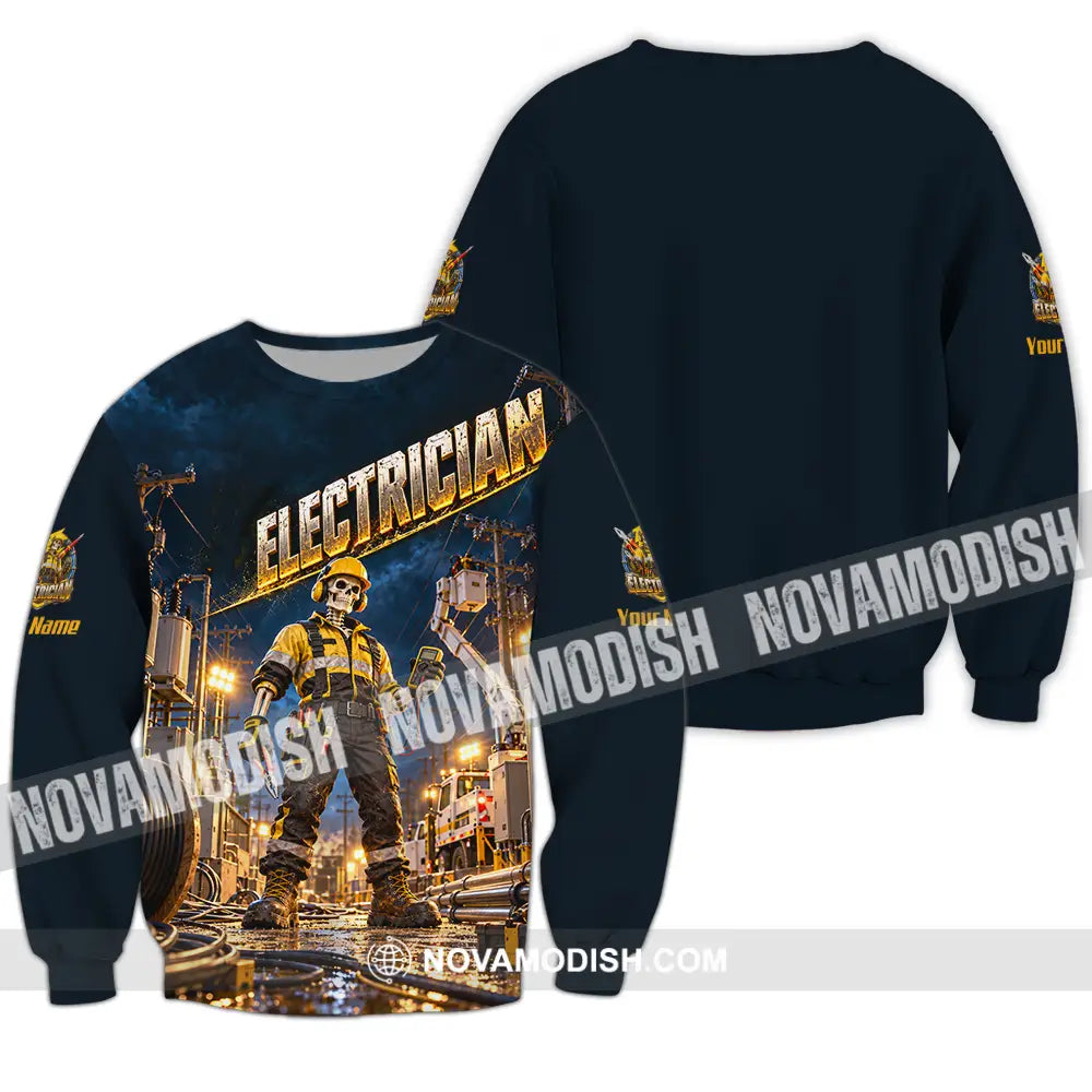 Unisex Shirt - Custom Electrician Shirt - Long Sleeve / S - T-shirt