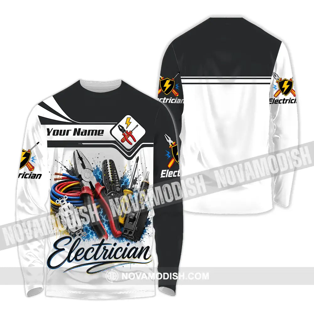 Unisex Shirt - Custom Electrician Shirt - Long Sleeve Shirt / S - T-shirt