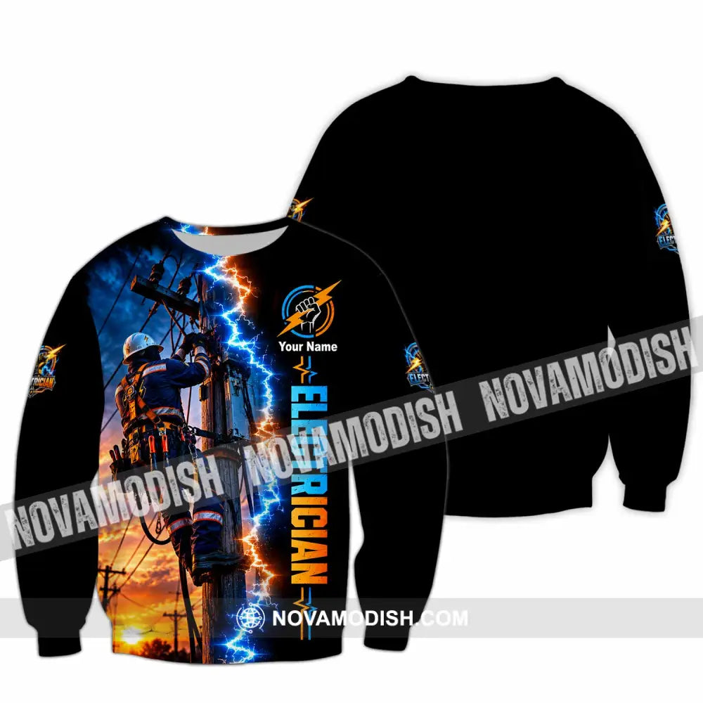 Unisex Shirt - Custom Electrician Shirt - Long Sleeve / S - T-shirt