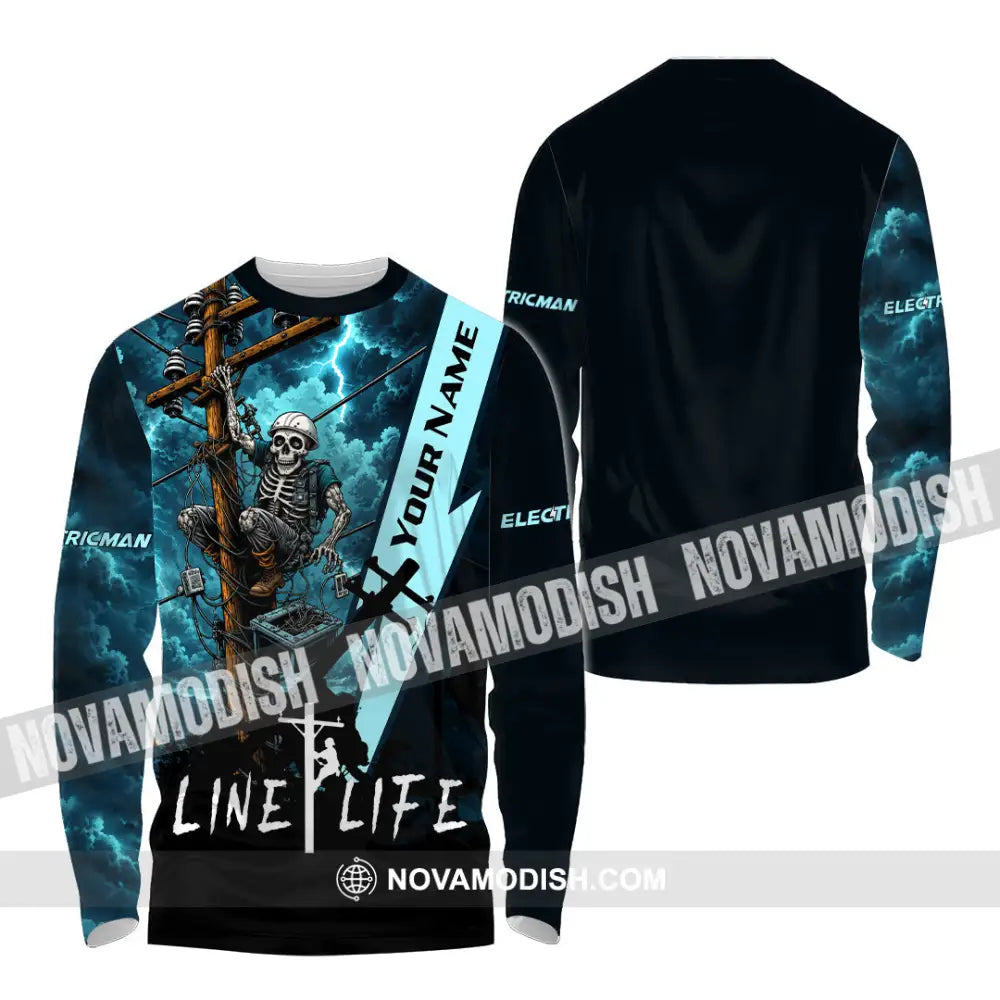 Unisex Shirt - Custom Electrician Shirt - Long Sleeve Shirt / S - T-shirt