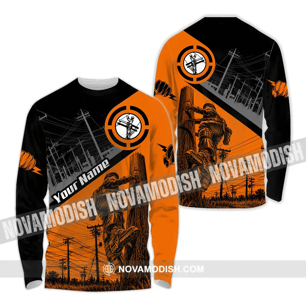 Unisex Shirt - Custom Electrician Shirt - Long Sleeve Shirt / S - T-shirt